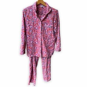 Great Northwest Sleepwear Size L 100% Cotton Flannel Paisley PJ Lounge Pajamas